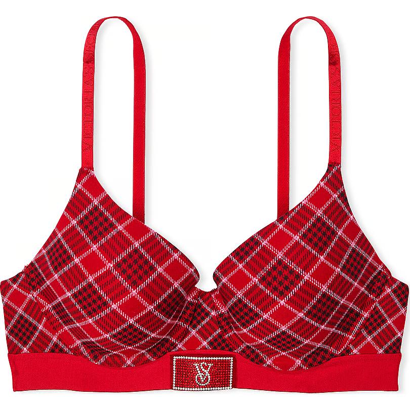 Женский бюстгальтер Victoria's Secret (красный в клетку)