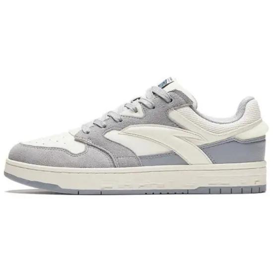 Anta Anti-Slip Wear-Resistant Skateboard Shoes Men's White Gray