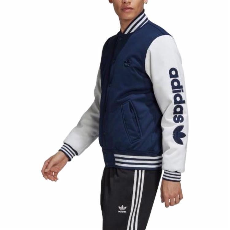 Мужская куртка adidas Originals Varsity Bomber (синяя) — фото 6
