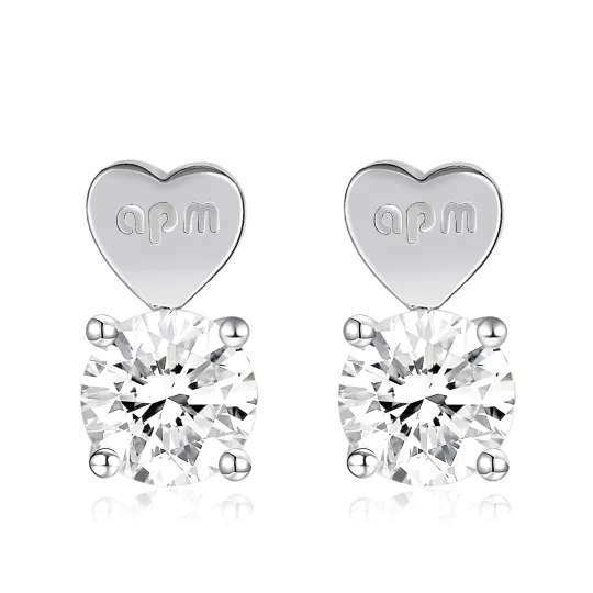 Apm Monaco 925 Sterling Silver Stud Earrings Women's Silver