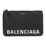 Balenciaga Calfskin Clutch Unisex Black