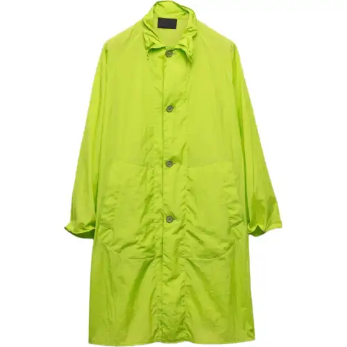 PRADA Coats Men's Green Lapel Moderate