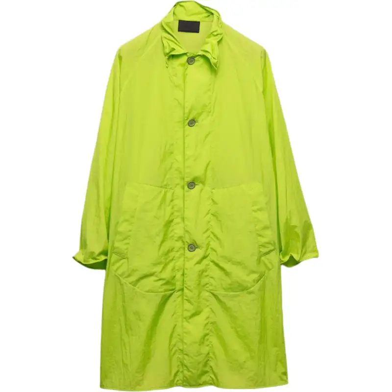 PRADA Coats Men's Green Lapel Moderate