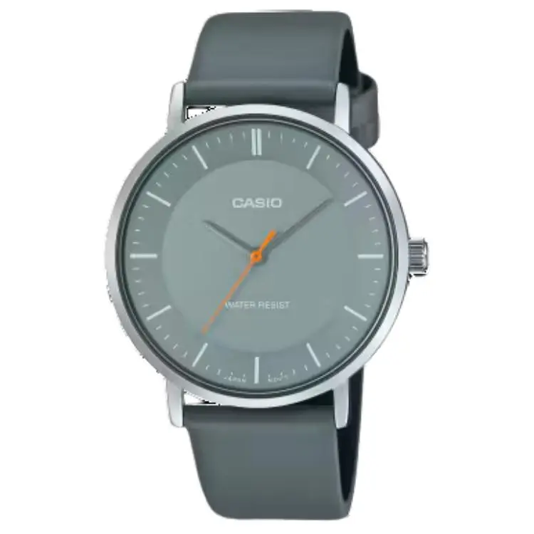 CASIO Quartz Movement Leather Strap Watch Unisex Green Dial