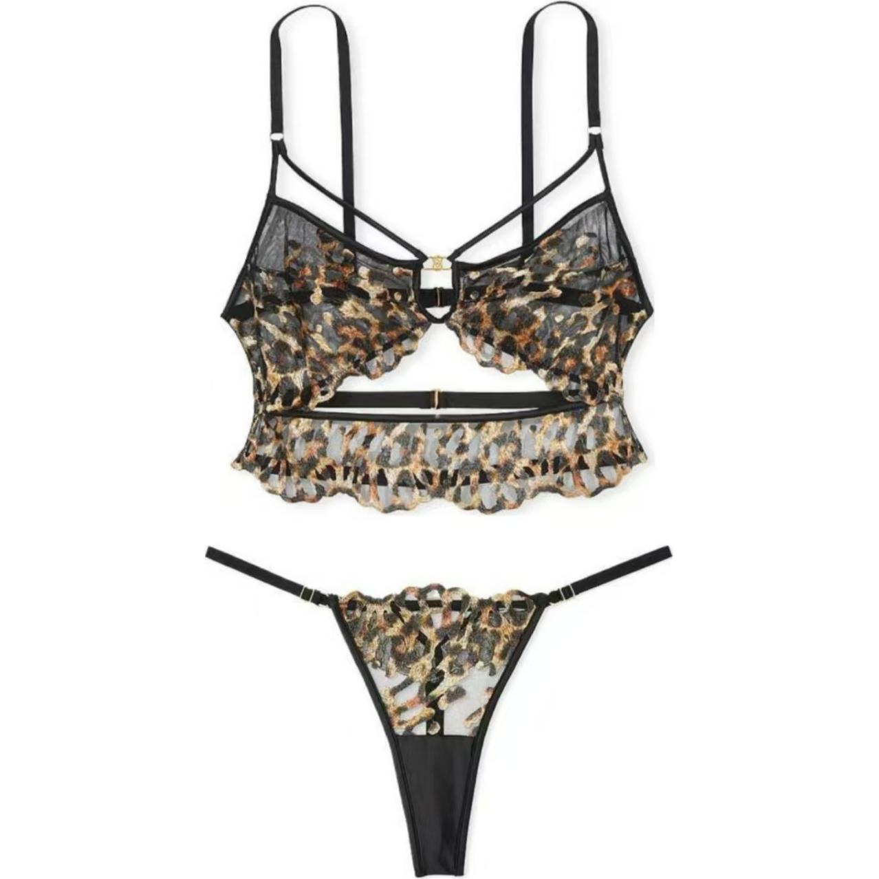 Женский комплект белья Victoria's Secret (леопардовый)