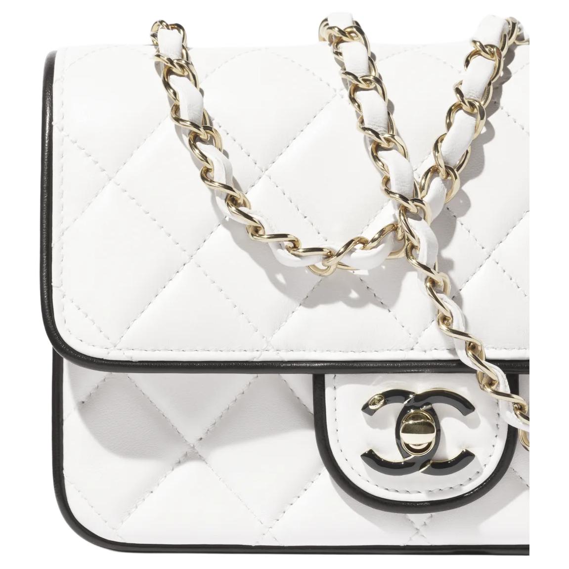 Сумка Chanel 25P (бело-черный) — фото 4