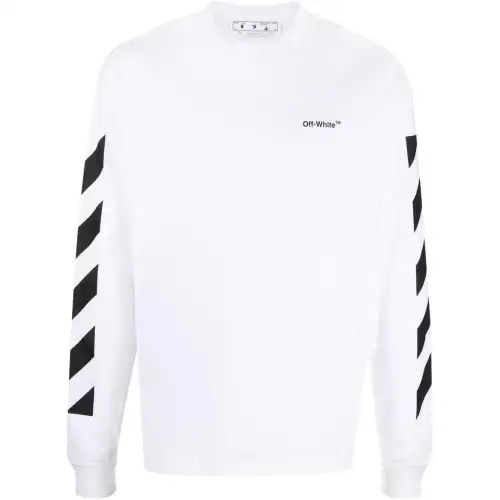 Off- logo-print long-sleeve T-shirt