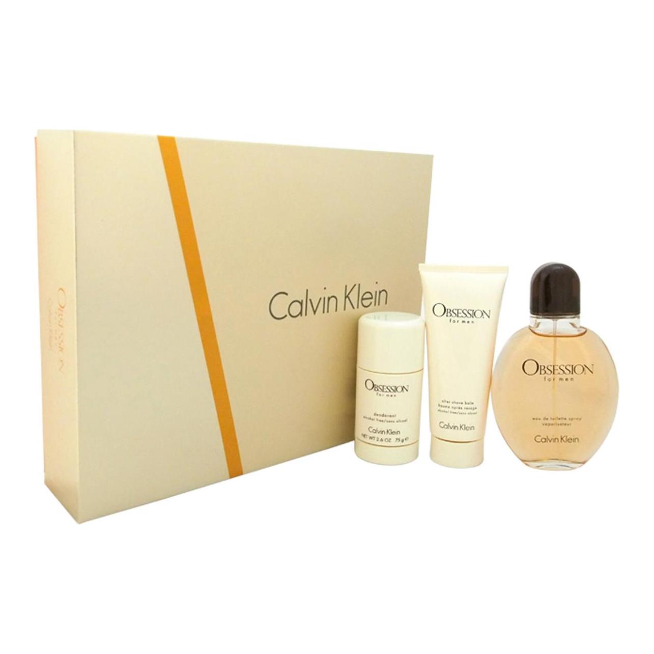 CALVIN KLEIN Obsession Perfume Sets Eau De Toilette Perfume 125ml+Deodorizing Stick 75ml+Post Shave Balm 95ml