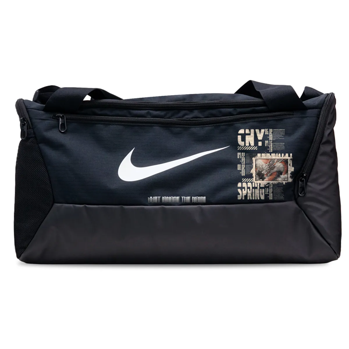 Nike Fabric Basketball Bag Gym Bag Camping Bag Travel Bag Unisex Black