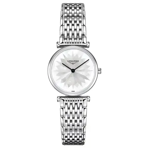 LONGINES Jialan Collection Quartz Movement Women's Watch 24mm Silver Dial Stainless Steel Case