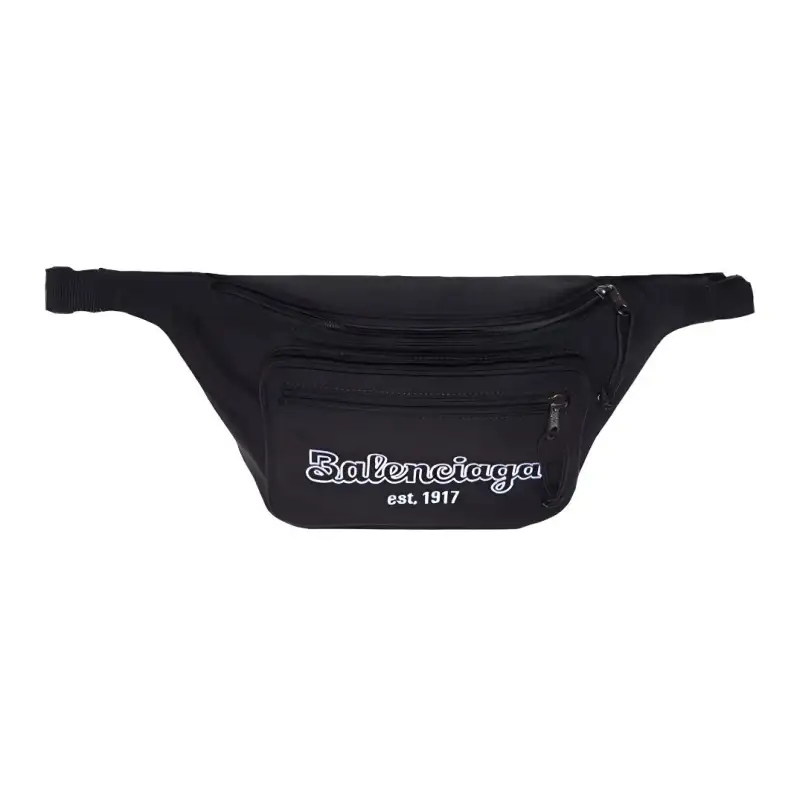Balenciaga Nylon Fanny Pack Unisex Black
