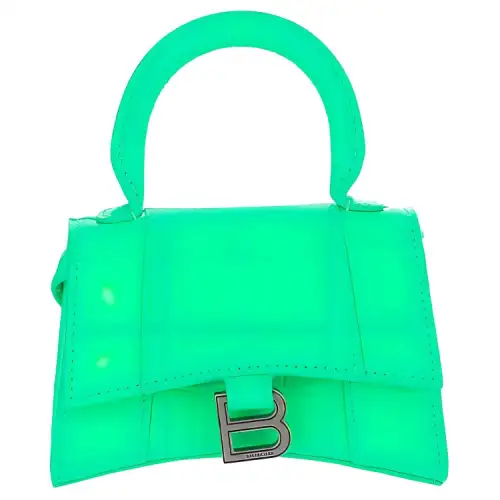 Balenciaga Cow Leather Handbag Women's Neon Green