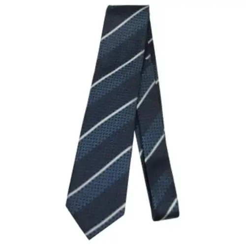 GUCCI Silk Ties Men's Blue Black