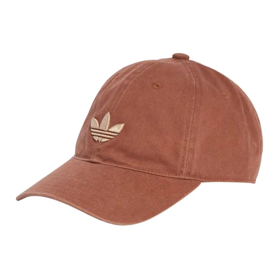 Adidas Originals Original Design Cotton Baseball Caps Unisex Brown/Gray