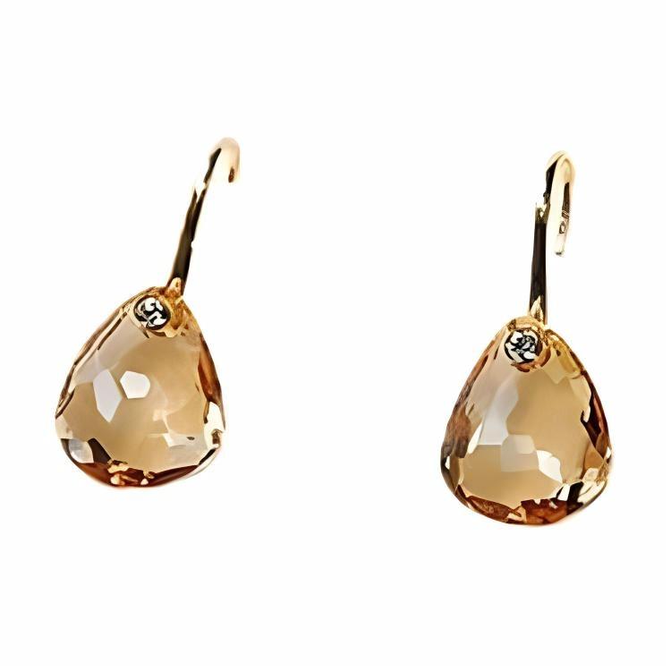 Женские серьги Swarovski Parallele (золотые)