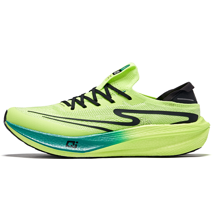 Erke Dust 3.0 Cushioning Rebound Low top Running Shoes Men’s Fluorescent Glossy Finish Green Jet Black