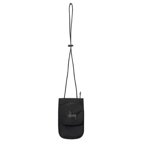 Stussy Nylon Fabric Travel Bag, Shoulder Bag, Crossbody Bag Unisex Black