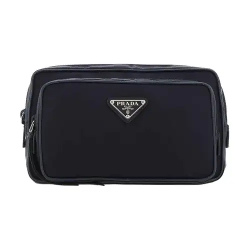 PRADA Cow Leather Coin Purse Women's Blue