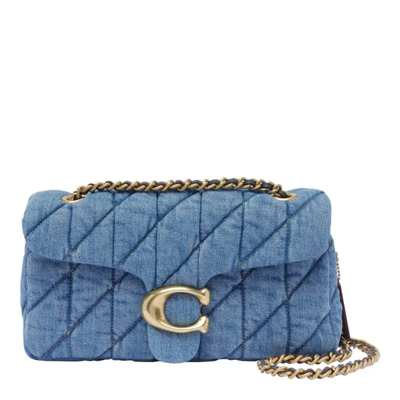 COACH Tabby Cotton Shoulder Bag Large Women's Blue