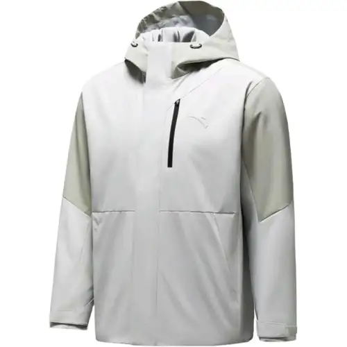 Anta Waterproof, Windproof, Breathable, And Thermal Windbreaker Jacket Unisex Grass Winter Gray/Pine Gray Green