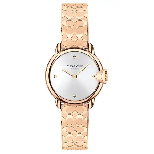 COACH Wrist Watches Quartz Movement Stainless Steel Strap 28mm Silver Dial Women's Watch 30m Water Resistant 14503693