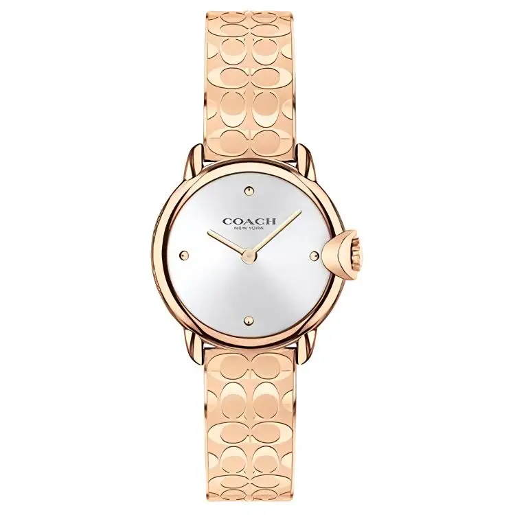COACH Wrist Watches Quartz Movement Stainless Steel Strap 28mm Silver Dial Women's Watch 30m Water Resistant 14503693