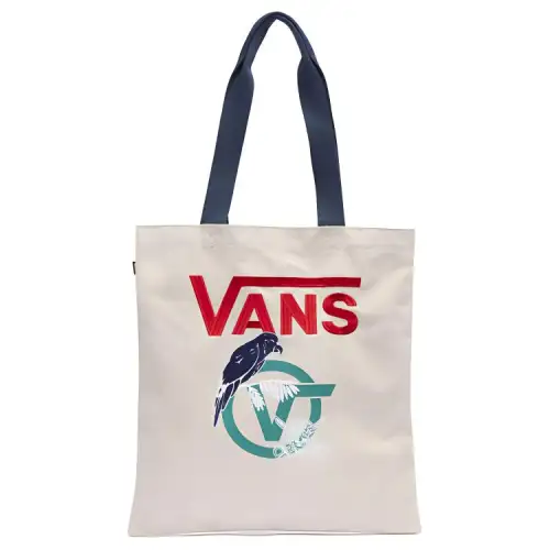 Vans Cotton Tote Bag, Shopping Bag, Shoulder Bag, Handbag Regular Unisex White