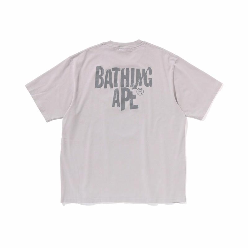 Мужская футболка A BATHING APE A BATHING APE SS25 T (серая) — фото 6