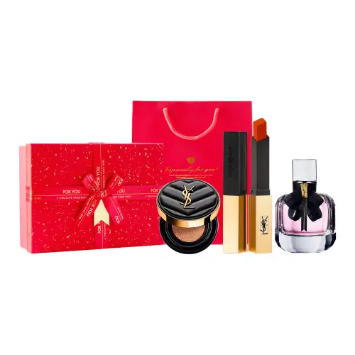 YSL, bar, perfume, soft heel, makeup primer, glass matte set, translucent shading, no smudge, 3 pieces