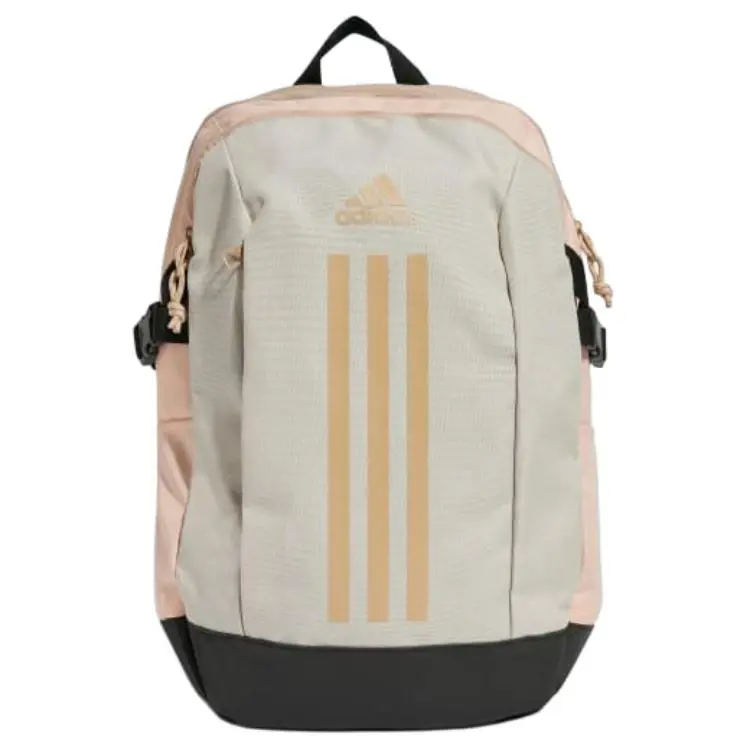 Adidas Power Polyester Backpack Unisex Pink Coral Blend With Warm Sandstone