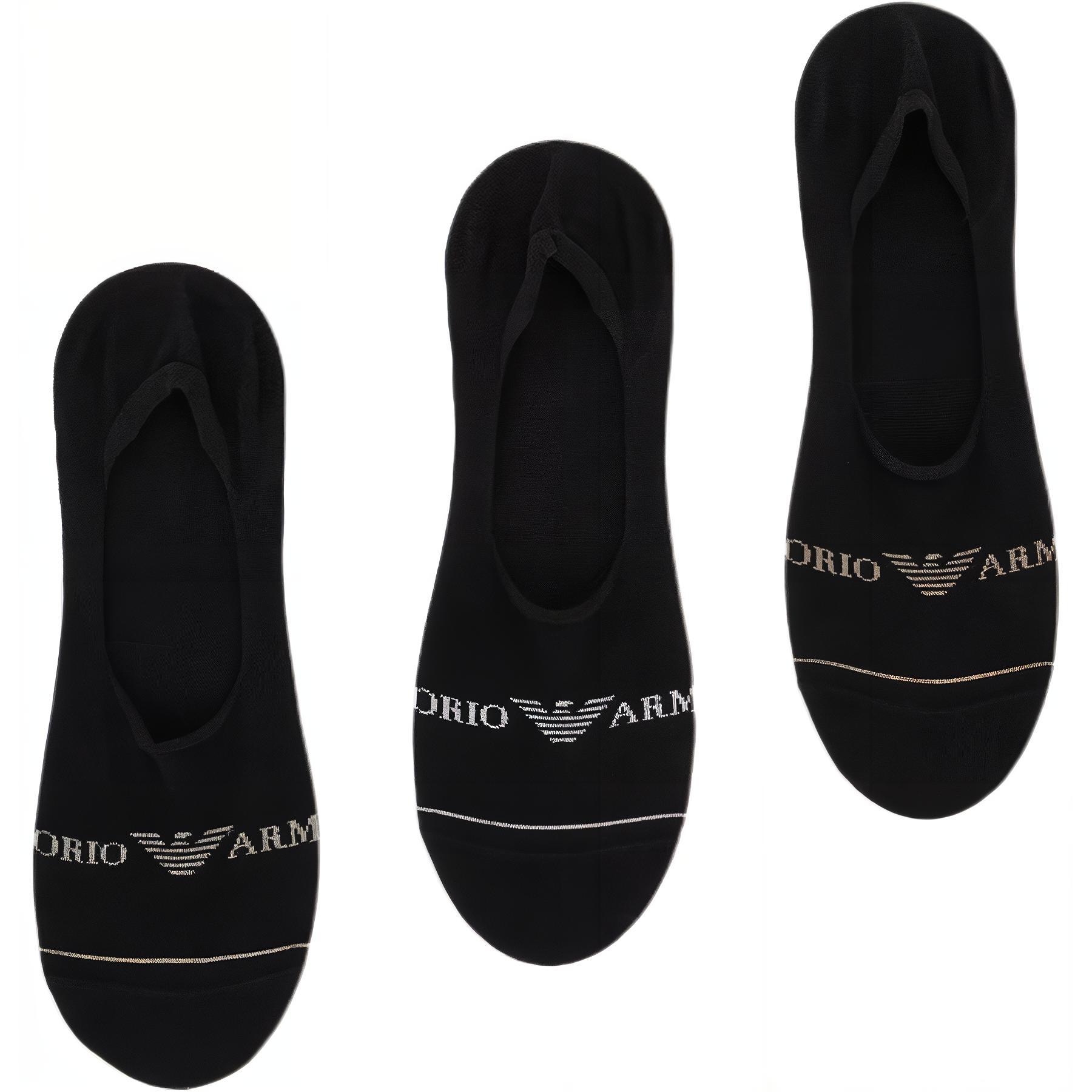 EMPORIO ARMANI Logo Intarsia Pack Of Three Socks