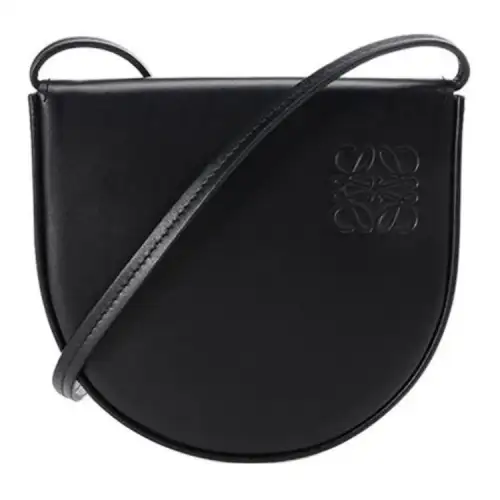 LOEWE Heel Cow Leather Coin Purse, Crossbody Bag, Shoulder Bag Small Women's Black