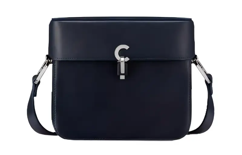 DIOR Smooth Cow Leather Shoulder Bag, Crossbody Bag Regular Women's Blue