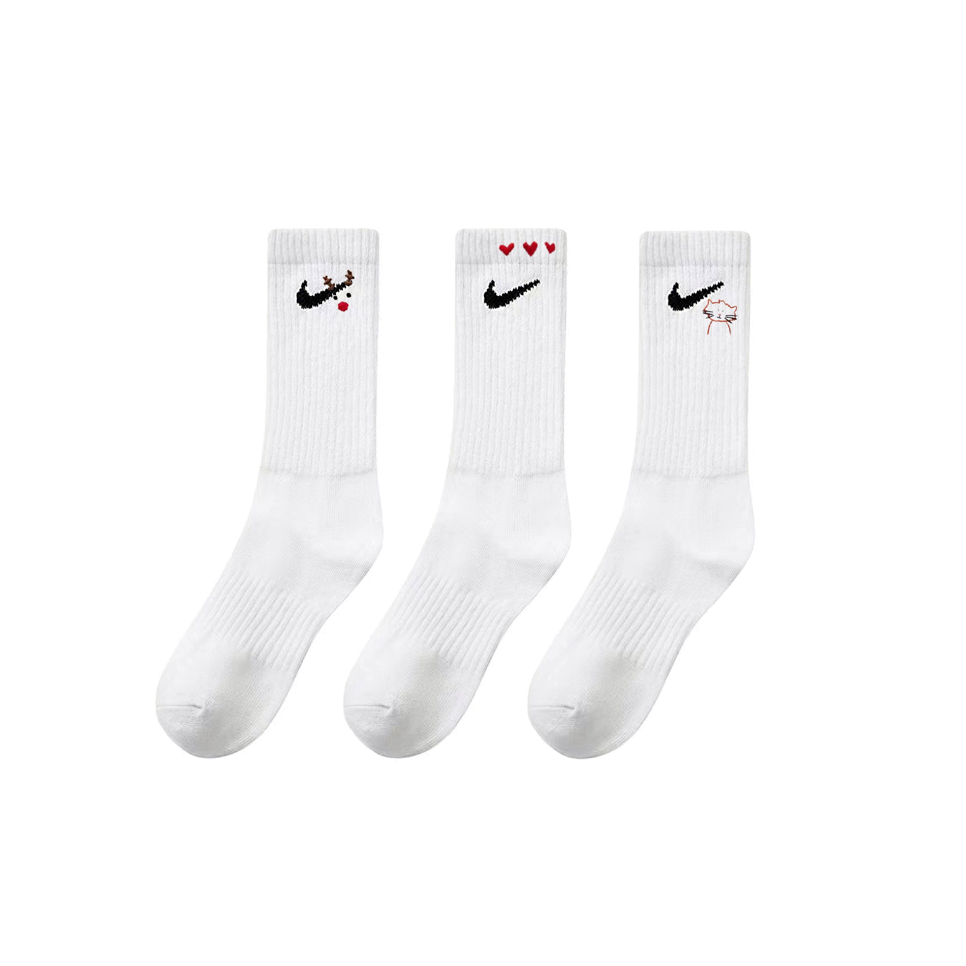 Nike Crew Socks Unisex 3 Pack White