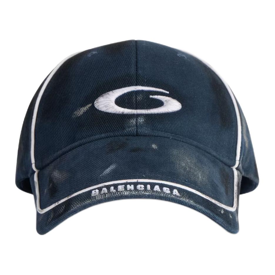 Balenciaga Ciao Bello Cap in Wash Black & Pink | FWRD
