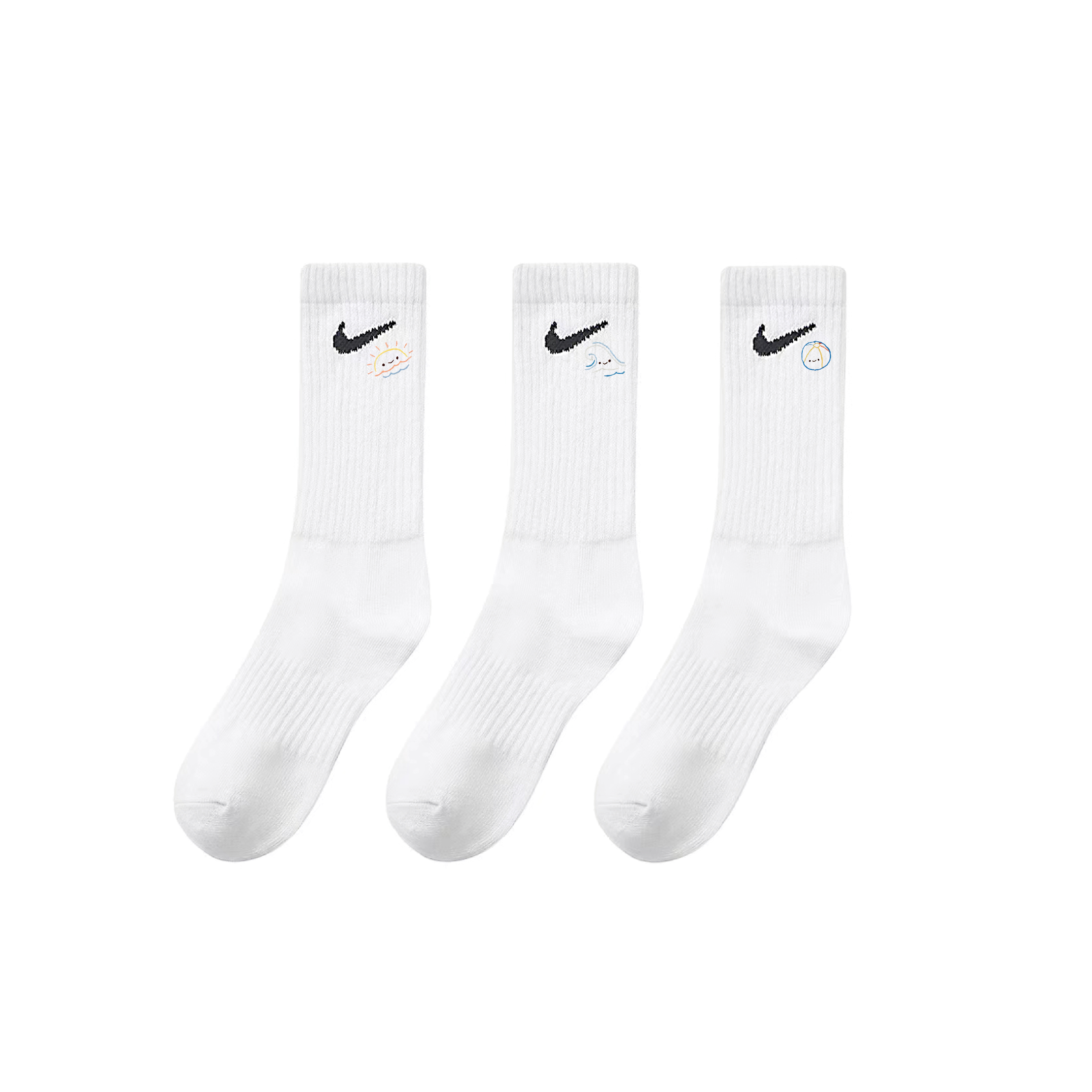 Nike Crew Socks Unisex 3 Pack White