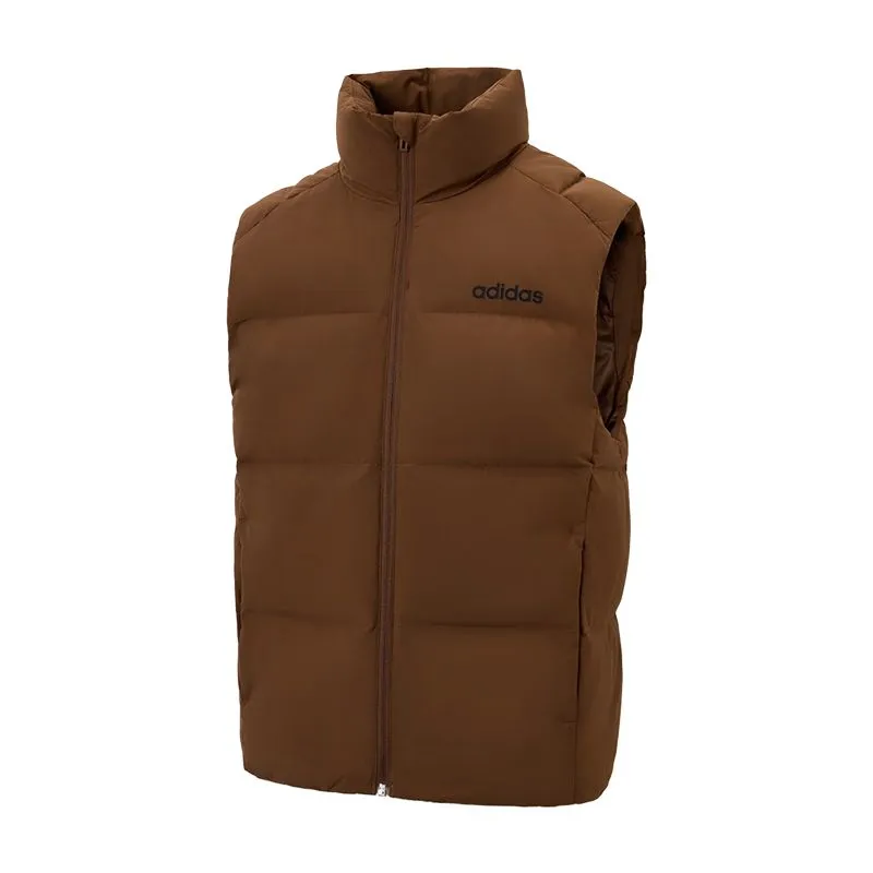 Adidas Vests Men's Brown Stand Collar Moderate Other