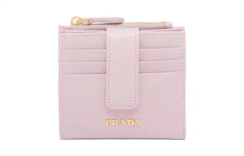 PRADA Saffiano Leather Wallet Women's Pink