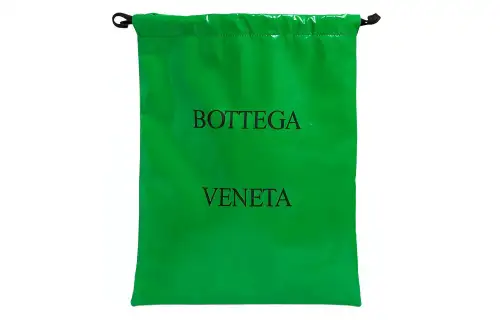 Bottega Veneta Leather Drawstring Tote Bag, Dust Bag, Handbag Unisex Bv Green