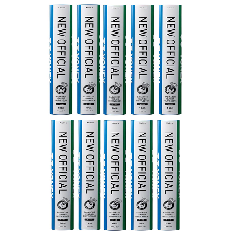 YONEX F 80 Goose Feather Shuttlecock 12 Pack Goose Feather All Round Goose Feather Professional Training Competition