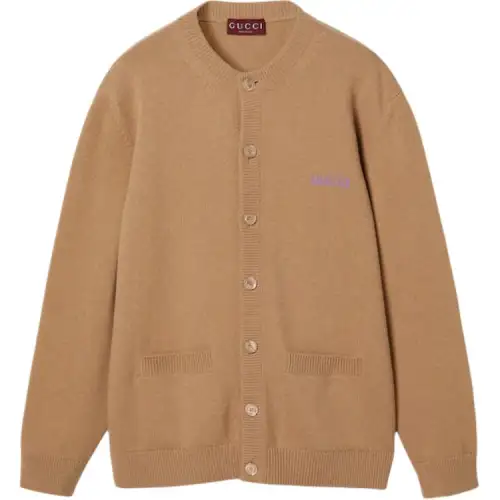 GUCCI SS25 Cashmere Sweater Men's Camel