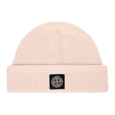 STONE ISLAND Organic Cotton Beanies Unisex Pink
