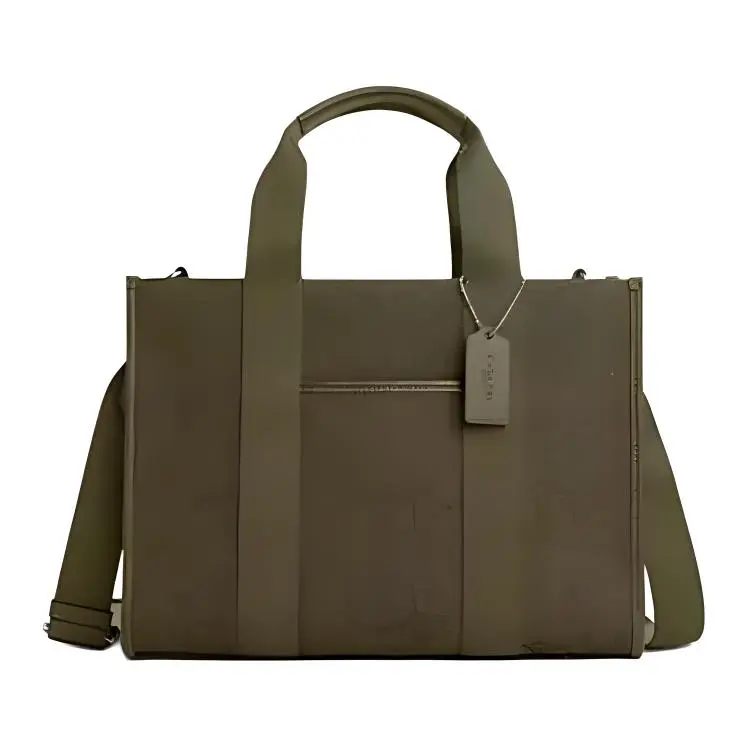 COACH Smith Refined Calfskin Tote Bag, Shopping Bag, Shoulder Bag, Crossbody Bag, Handbag Large Women's Olive