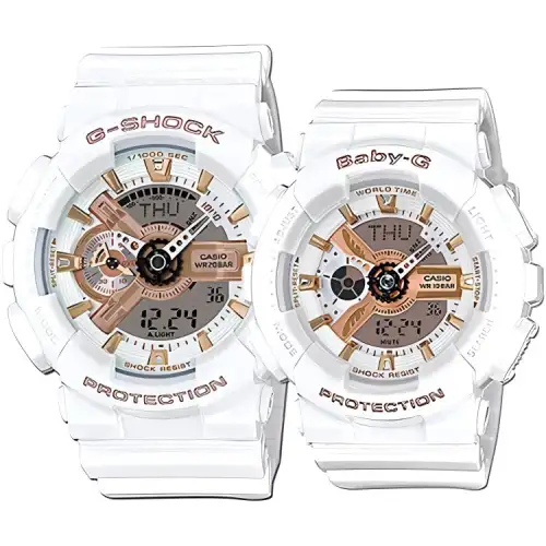 CASIO Unisex Pair Table Series Gray Watch LOV-15A-7A