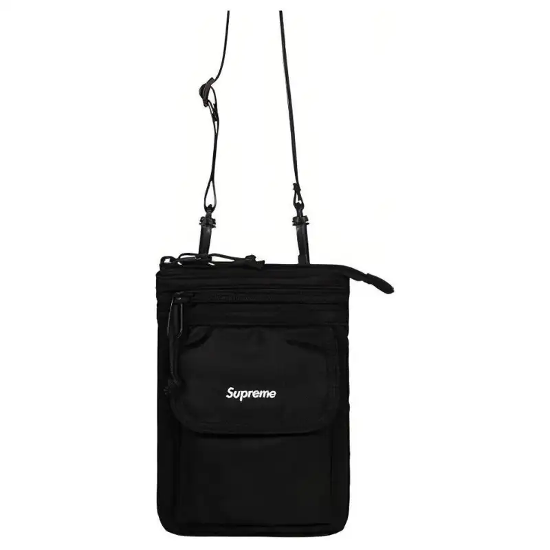 Supreme FW19 Nylon Shoulder Bag, Crossbody Bag Regular Unisex Black