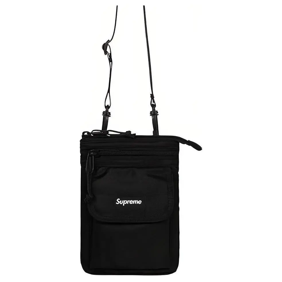 Supreme FW19 Nylon Shoulder Bags Unisex Black