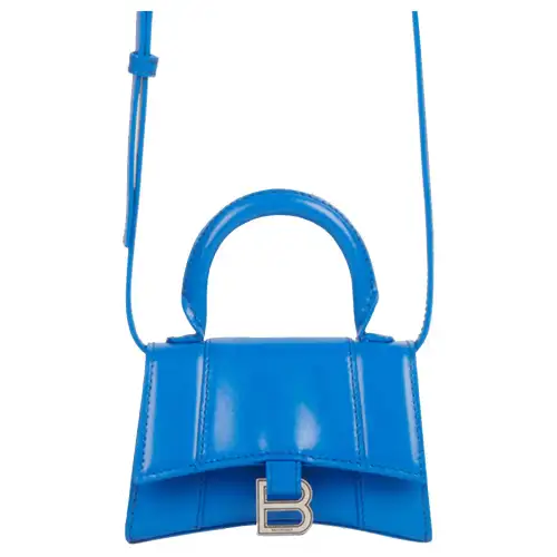 Balenciaga Hourglass Calfskin Hourglass Bag, Portable Crossbody Bag, Shoulder Bag Small Women's Royal Blue
