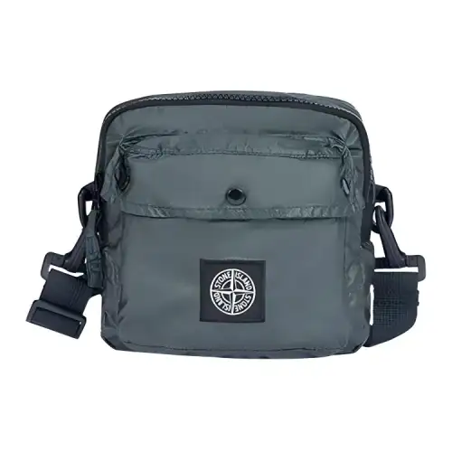STONE ISLAND Cotton Shoulder Bag, Crossbody Bag Men's Dark Blue Green