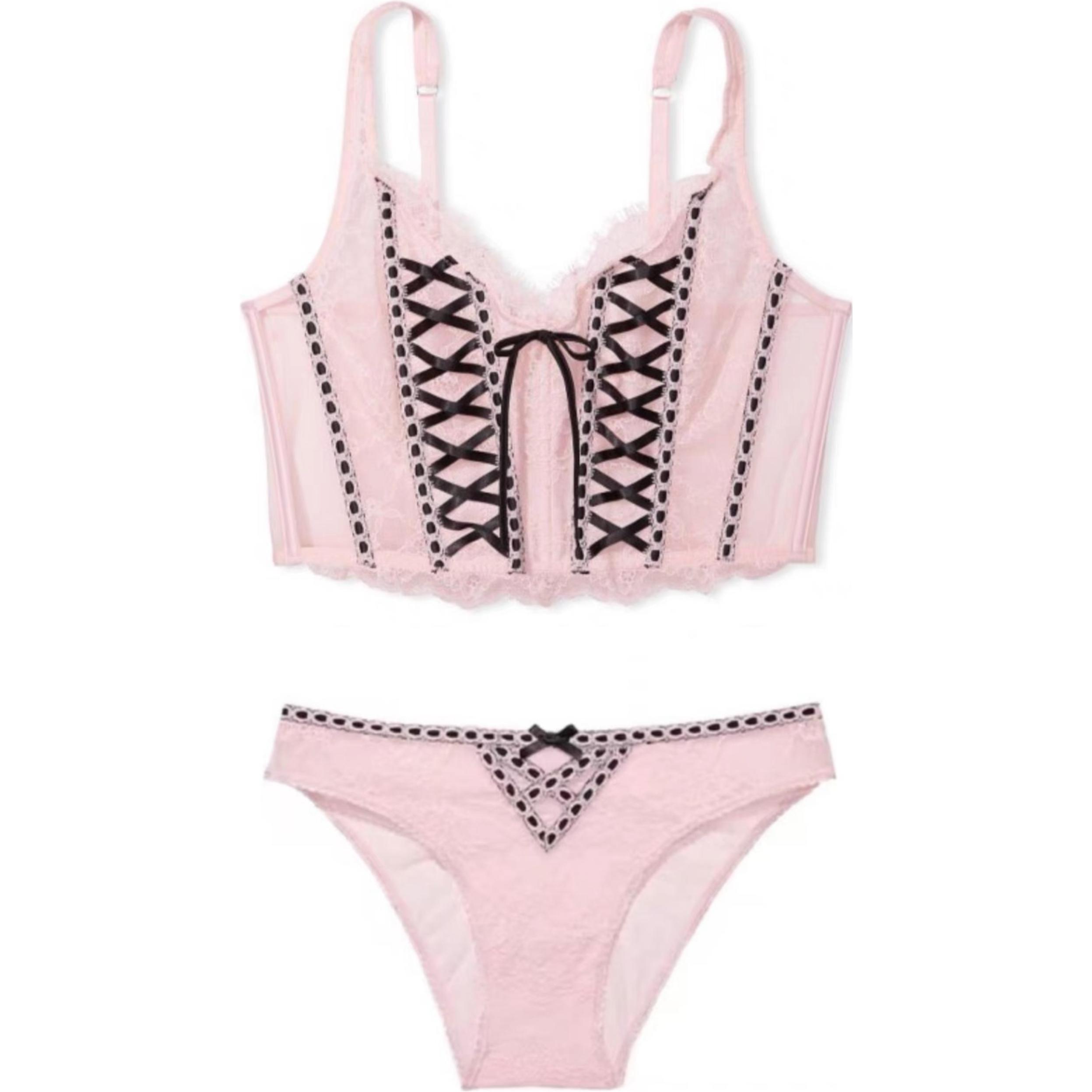 Женский комплект нижнего белья Victoria's Secret (розовый)