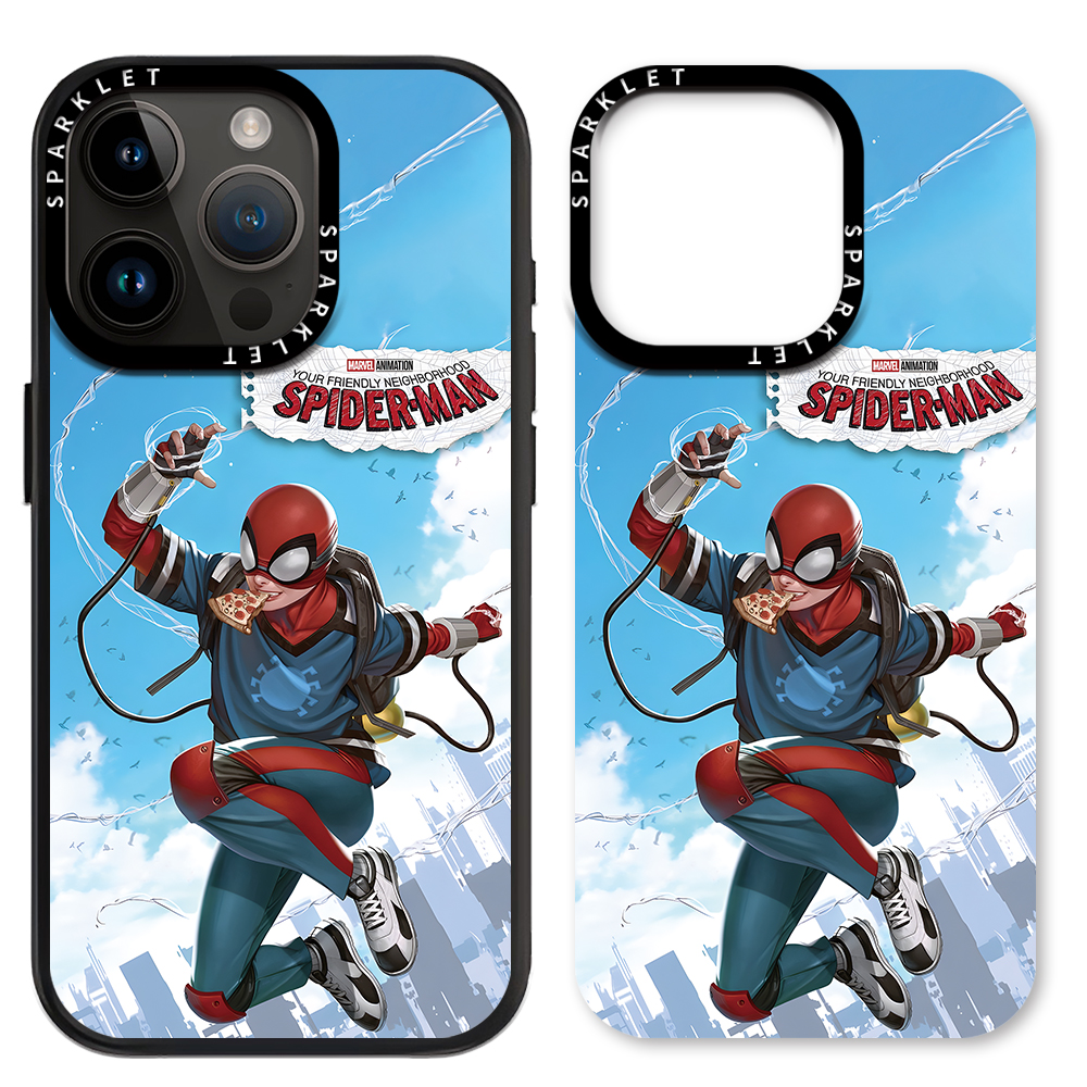 Disney Disney ABS+PC material Your Good Neighbor Spider-Man Magnetic Replaceable Case Advanced Wireless Charging Mobile Phone Case Suitable for Apple/apple 16/15/14/13/12 PRO/MAX Cartoon Animation